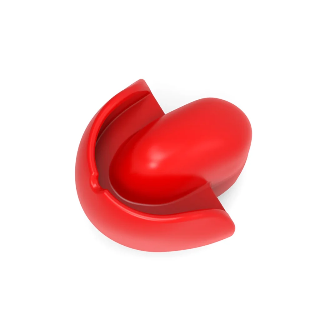 Red Tongue Control Gag front view showing full design and color option