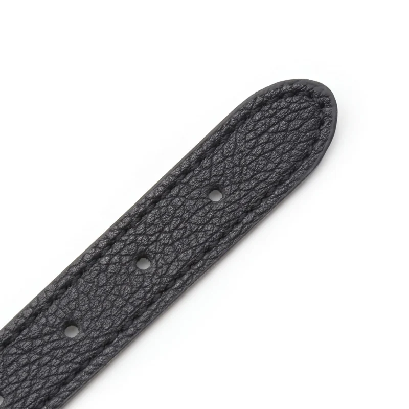PU leather strap showing texture and stitching on Dual Intimacy Ball Gag