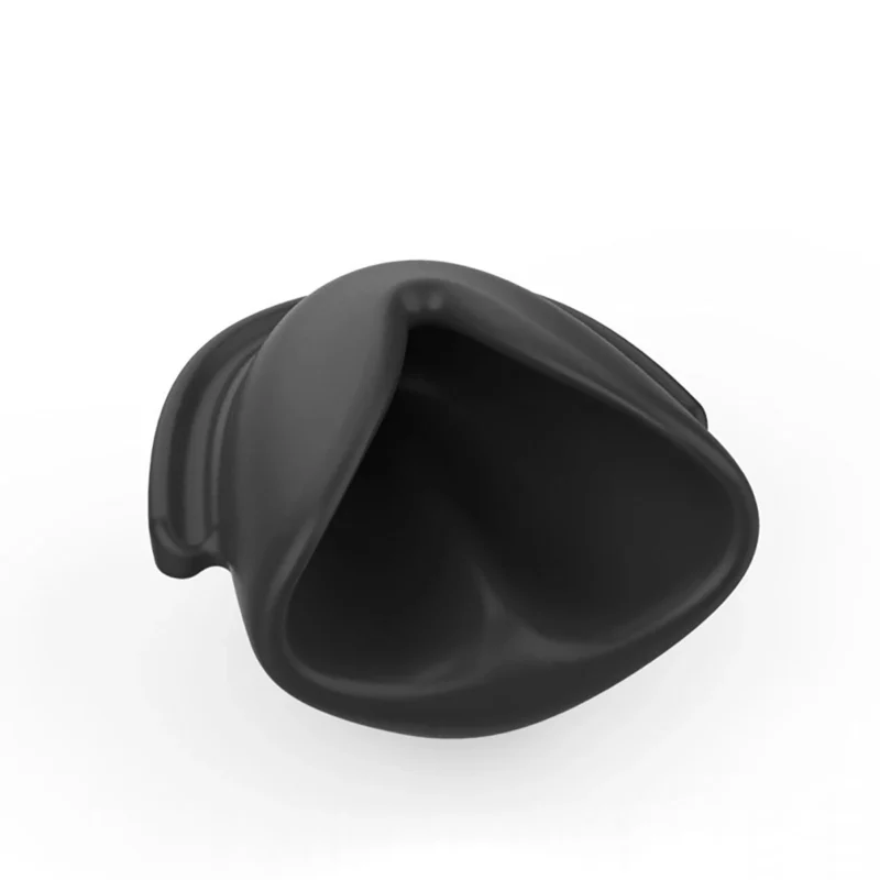 Bottom view showing V-shaped tongue area for comfortable placement