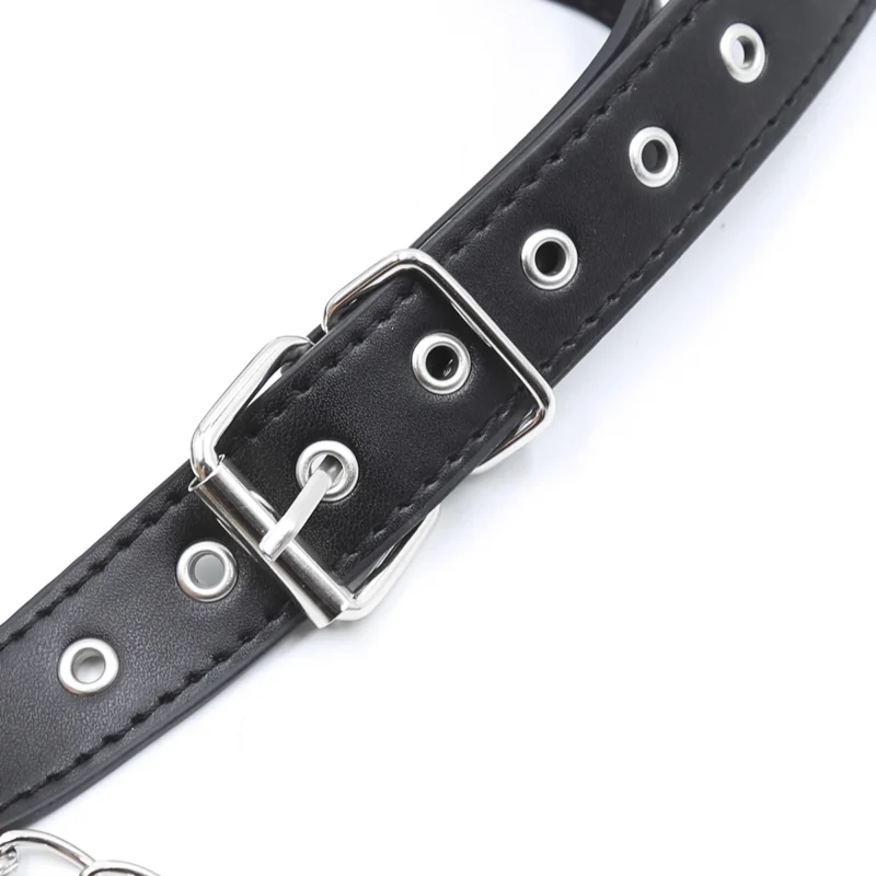 PU leather strap hardware and adjustment buckle for Mouth Gag With Leash