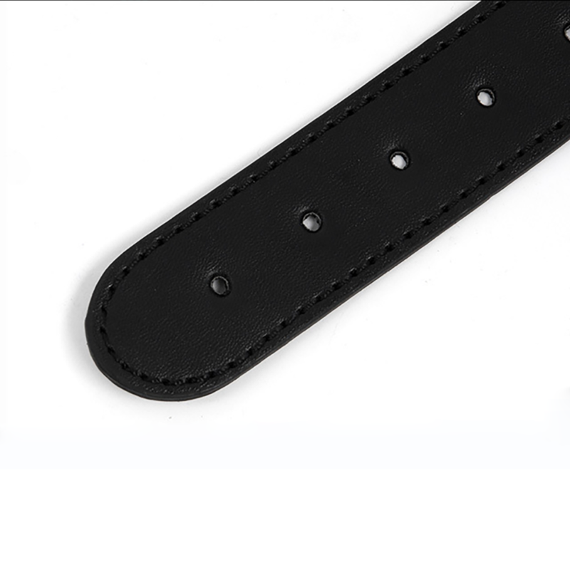 Detail of PU leather strap with textured surface