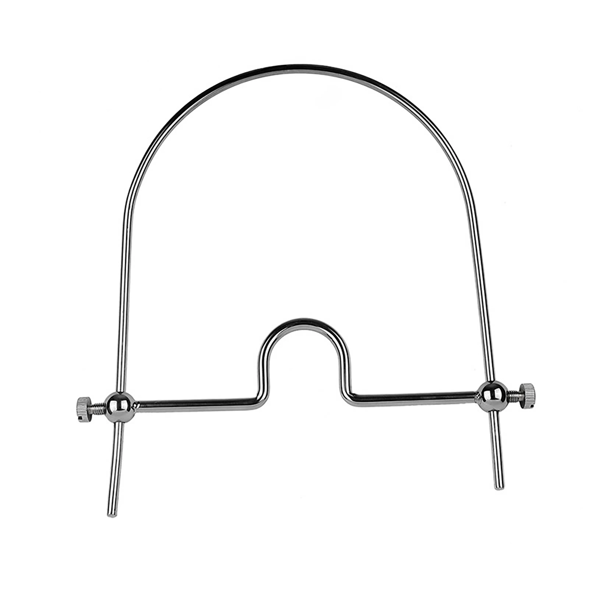 Front view of Slave Metal Orbit Gag showing U-shaped stainless steel design