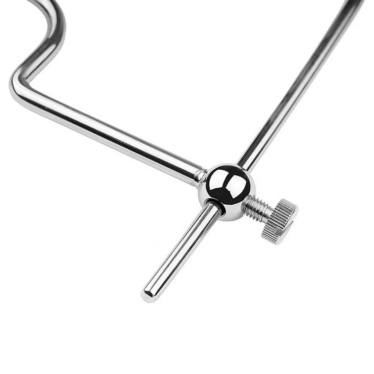 Close-up of metal orbit connection and adjustment screws on Slave Metal Orbit Gag