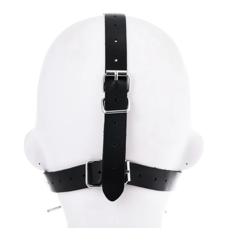 Back view of Spider Gag showing PU leather straps at the back of the head